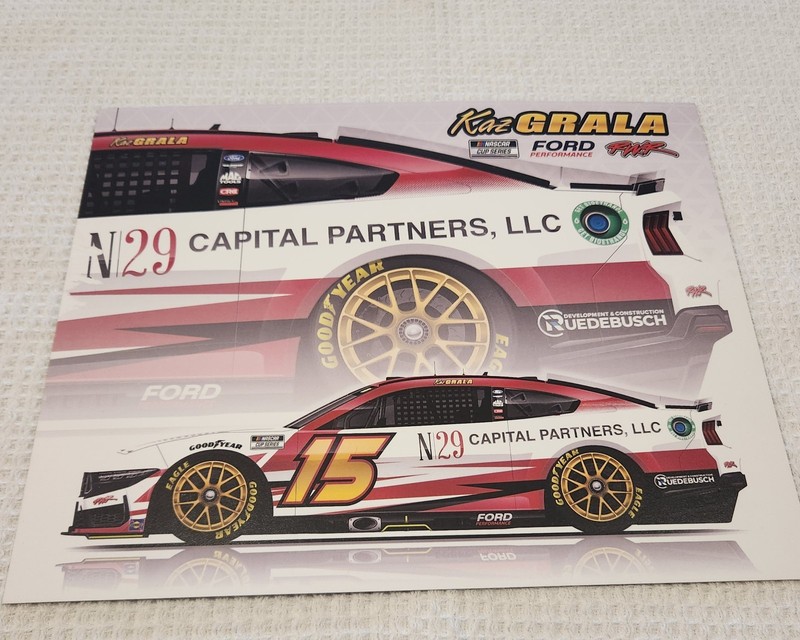 2023 Kaz Grala "N29" NASCAR postcard