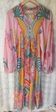 KINGA CSILLA Janeiro Fez Boho Printed Gypsy Dress Size 6/2 Fit 6-12