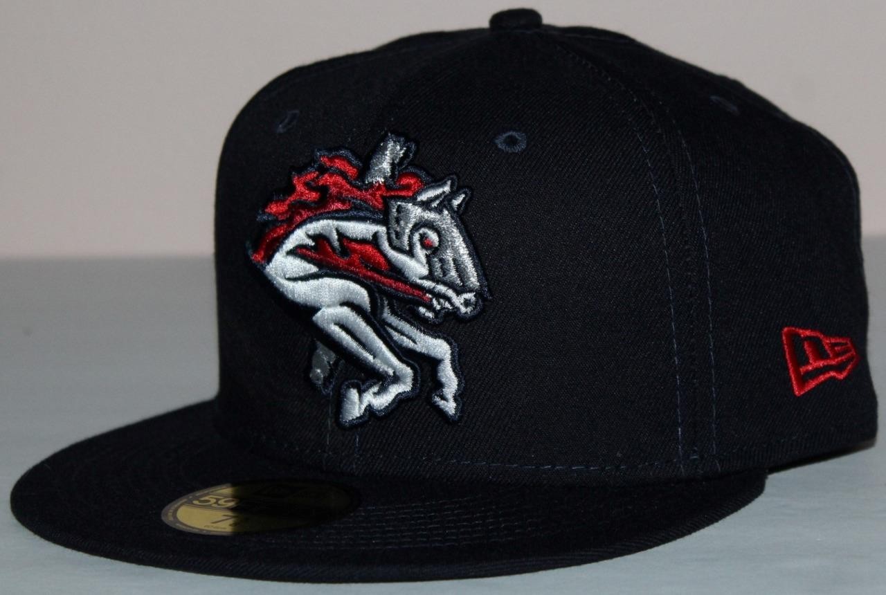PONY Cappello Berretto BINGHAMTON RUMBLE PONIES NEW ERA 59FIFTY Tg 7 5 8 UFFICIALE SUL CAMPO *G6