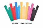 Any Color Bags 1/6 Large 21 x 6.5 x 11.5 T-Shirt Plastic Grocery Shopping 0.51 M