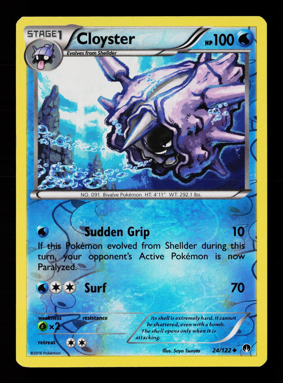 Cloyster 24/122 Reverse Holofoil BREAKpoint Pokemon Card -B8