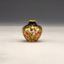 Royal Crown Derby Porcelain - Unusual Imari Pattern - Miniature Vase
