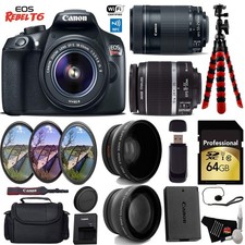 Canon EOS Rebel T6 DSLR Camera 18-55mm Lens  55-250mm Lens Starter Bundle