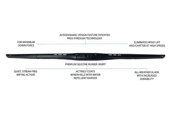 For Nissan Frontier 05-11 PIAA Aero Vogue Premium Silicone 18" Black Wiper Blade - Изображение 2 из 3