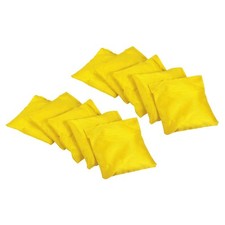 Cornhole Bean Bags, 10pcs Canvas Sandbag Outdoor Game, Yellow
