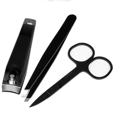 3Pcs Nail Clippers Set, Stainless Steel Fingernail and Toenail Clipper Cutters, 