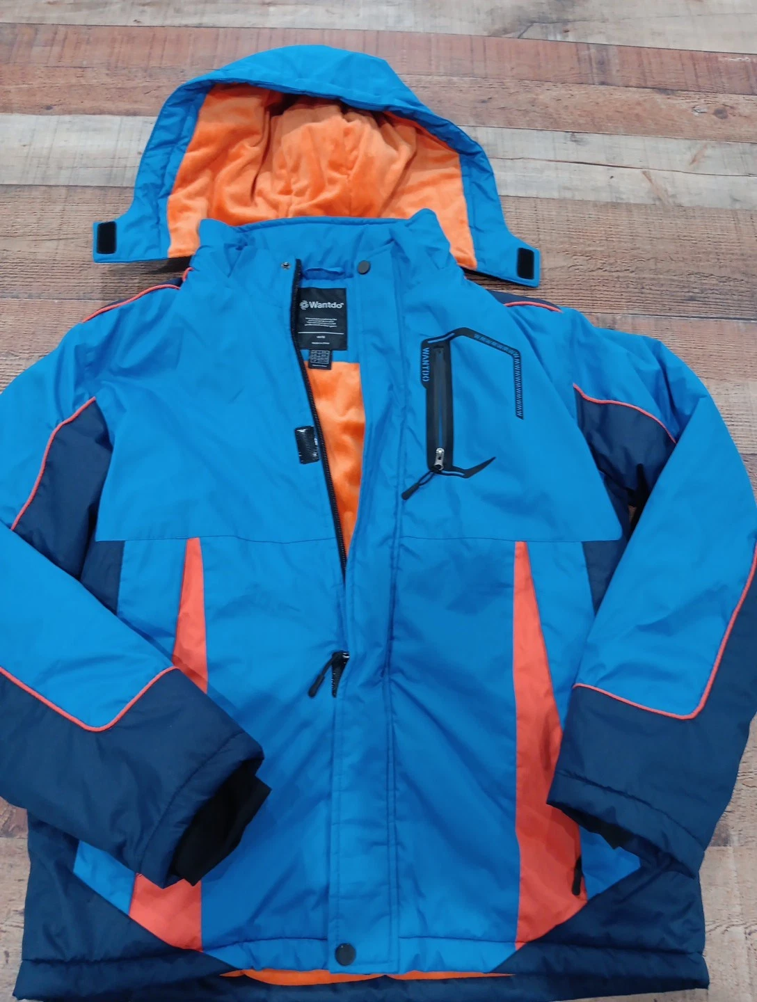 Wantdo Boys Waterproof Rain Coat Warm Winter Jacket Coat Snowboard Jacket Fleece