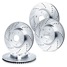 For Mercedes-Benz GL350 10-12 Drilled & Slotted Front & Rear Brake Rotor Set
