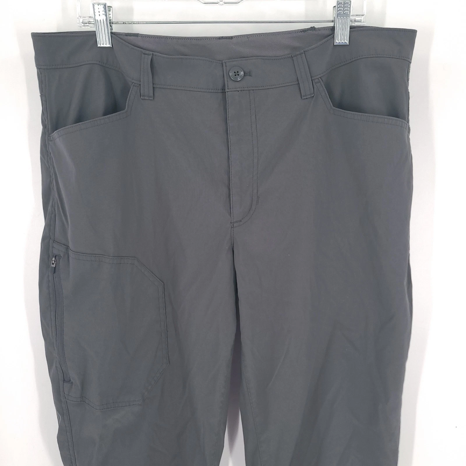 Eddie Bauer Tech Pants Mens 38 x 30 Gray Fleece Lined Cargo Outdoor Hiking