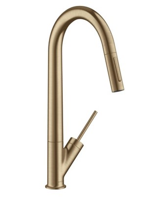 Axor Starck Einhebel-Küchenmischer 270 mit Ausziehbrause - Brushed Bronze