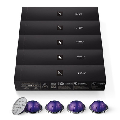 Nespresso VertuoLine Altissio Medium Roast Espresso Coffee, 50 Count Pods