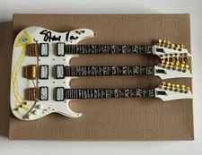 Steve Vai Signed JEM Ibanez Triple-Neck Mini Guitar JSA COA not PSA BAS Beckett