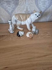 Vintage Studio Szeiler Cat Family Collection Job Lot - Large Standing & Miniatur