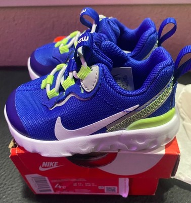 Baby Nike Element 55 Hyper (TD) Blue/White-Ghost Green CK4083-402 US Toddler 4c