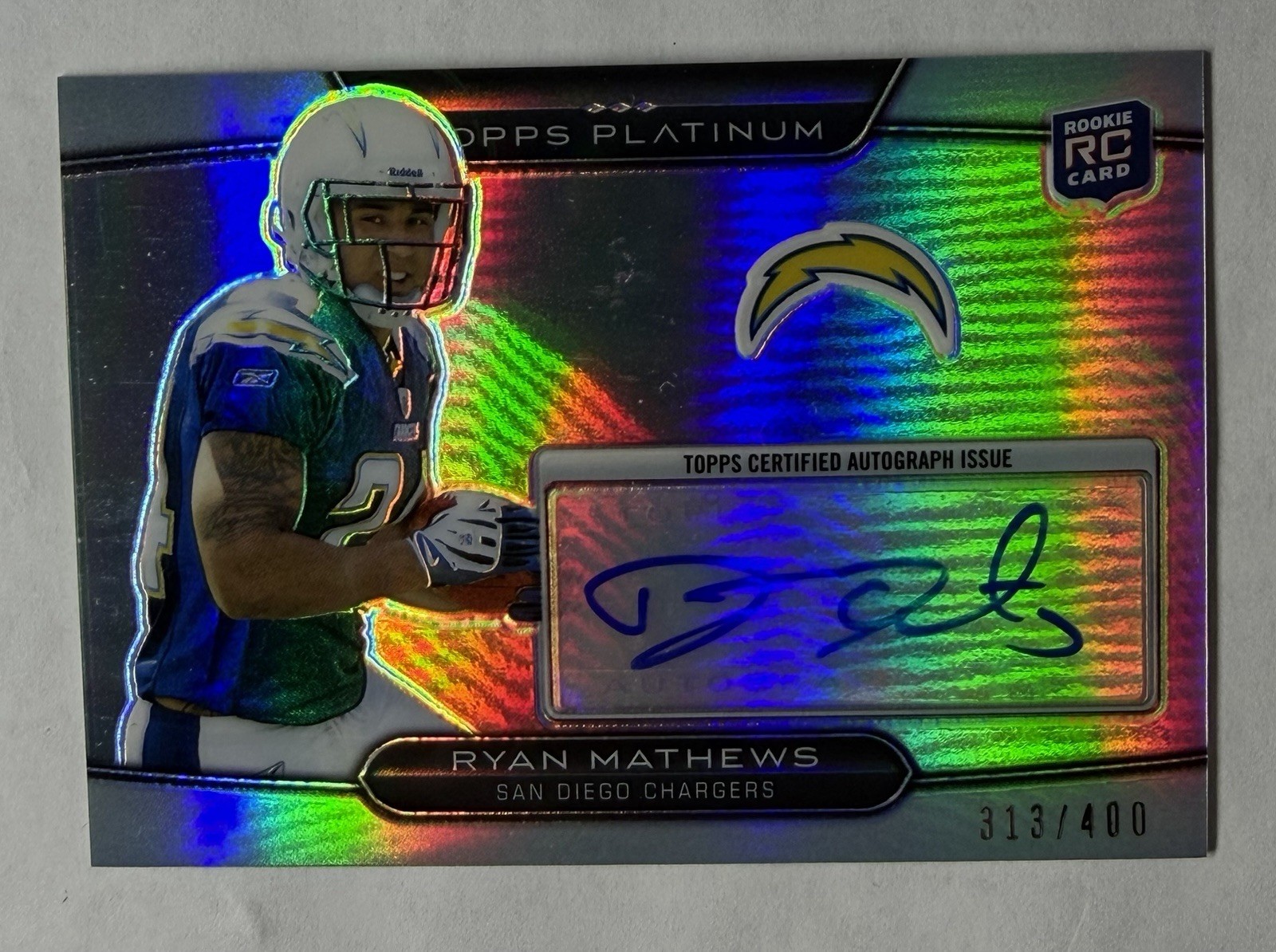 Ryan Mathews Topps Platinum #36 Autograph Refractor