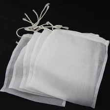 5 Pcs White Nylon Straining Bag - Fine Mesh - Homebrew Beer Wine Cider Dry Ho...