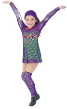 GROUP LOT 4 Child XS Dance Costume Dress GIRLS RULE with Headwrap