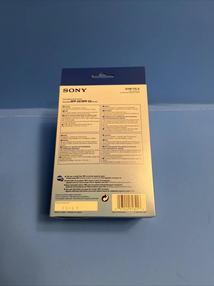 Sony SVM-75LS 100-Pack Print Cartridge and Photo Paper Kit 4x6" DPP-SV/DPP-EX - Image 2 of 2