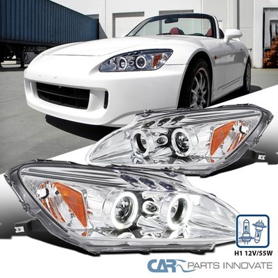 Fits 04-09 Honda S2000 AP2 Clear LED Halo Projector Headlights