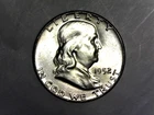 Lot of 4 Different 1950s Franklin Half Dollars-90% Silver