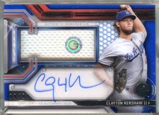 CLAYTON KERSHAW 2016 Topps Strata Clearly Authentic Autograph Relic #09/99 Auto