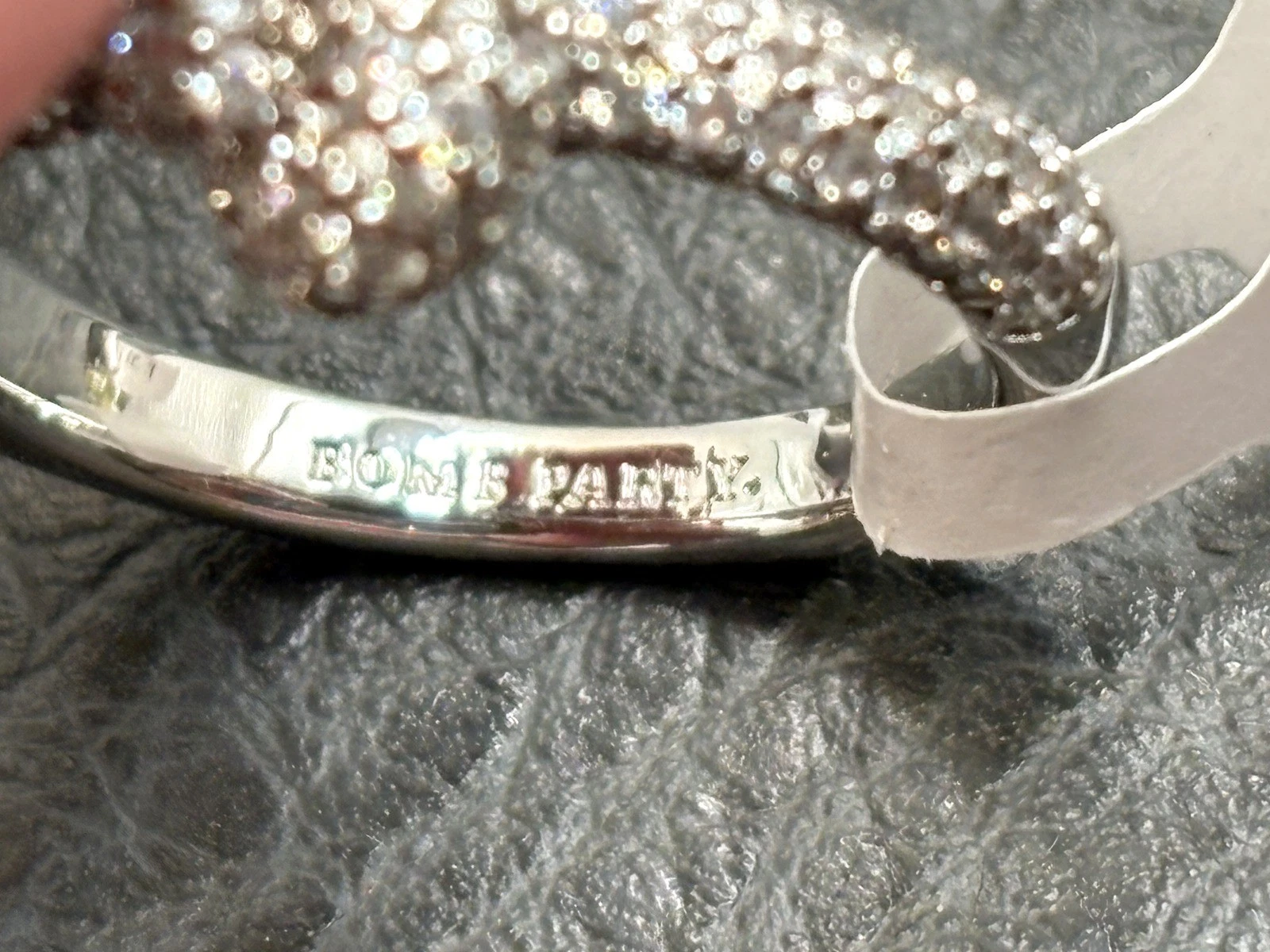 Lot Of Bomb Party Rings Cocktail Statement Crystal Silver / Rose / Gold Tone - product detail image 14