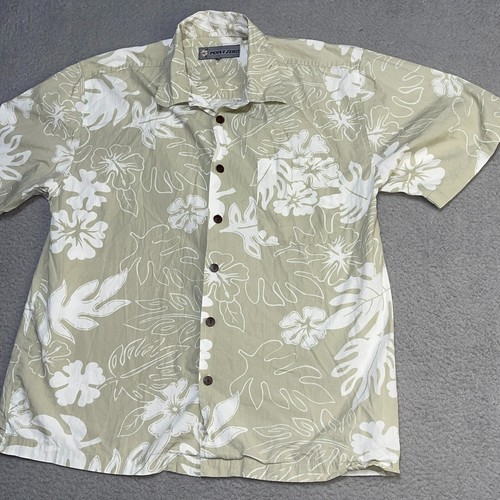 Point Zero Shirt Men's Large Floral Hawaiian Short Sleeve Pocket Workwear - Picture 3 of 9