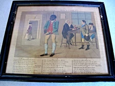 Antique British Caricature Hand Tinted Etching "Jack of Guinea" 1805 African Man