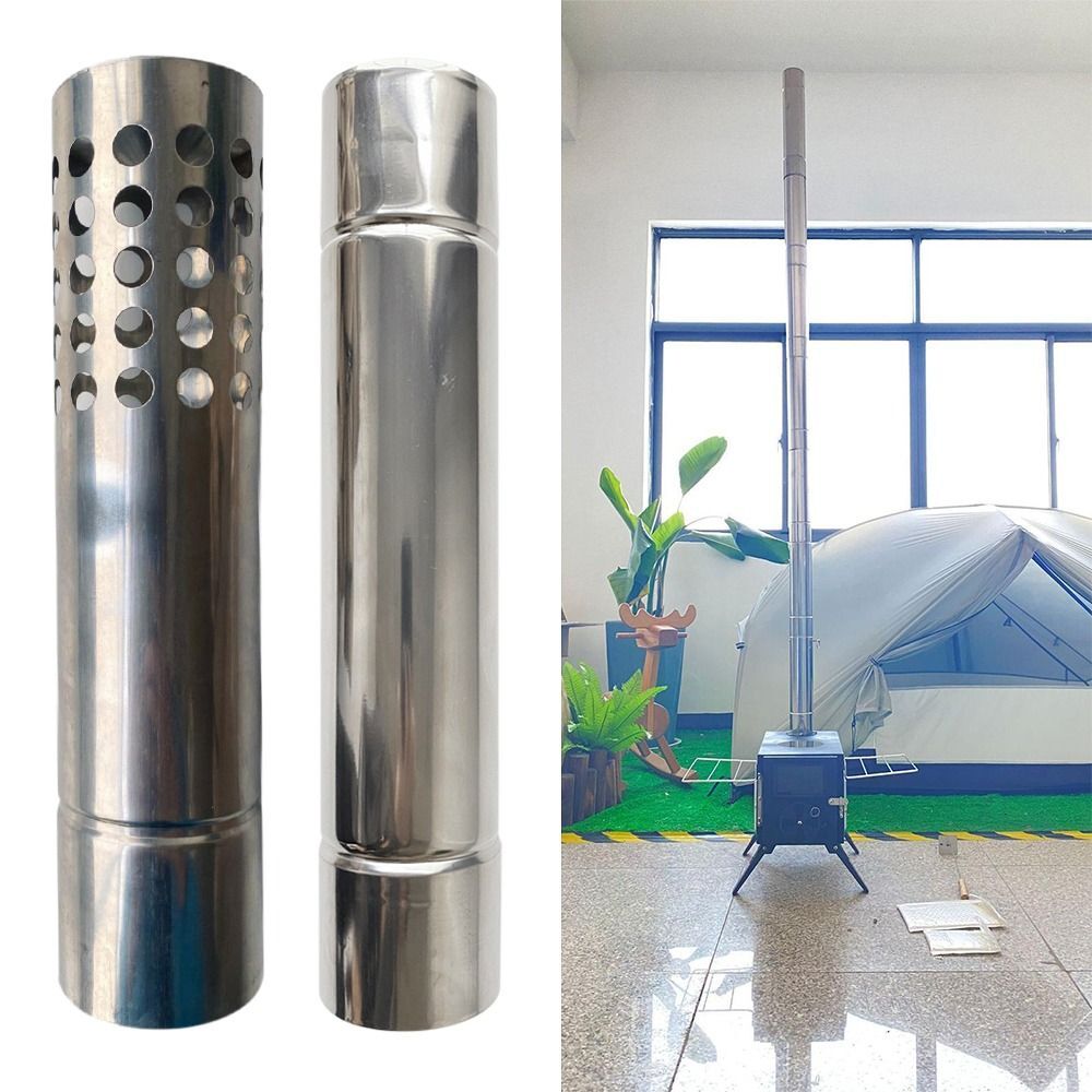 for Hiking Burner Tent Wood Stove Chimney Flue Extension Tube Hot Stove Pipe  | eBay