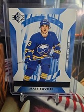 2023 SP Hockey Matt Savoie Rookie Authentics Blue Foil Sabres