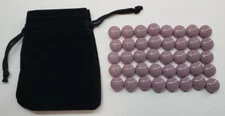 Set of 40 SOLID LILAC PURPLE Pente Glass Stone Game Piece part replacement NEW