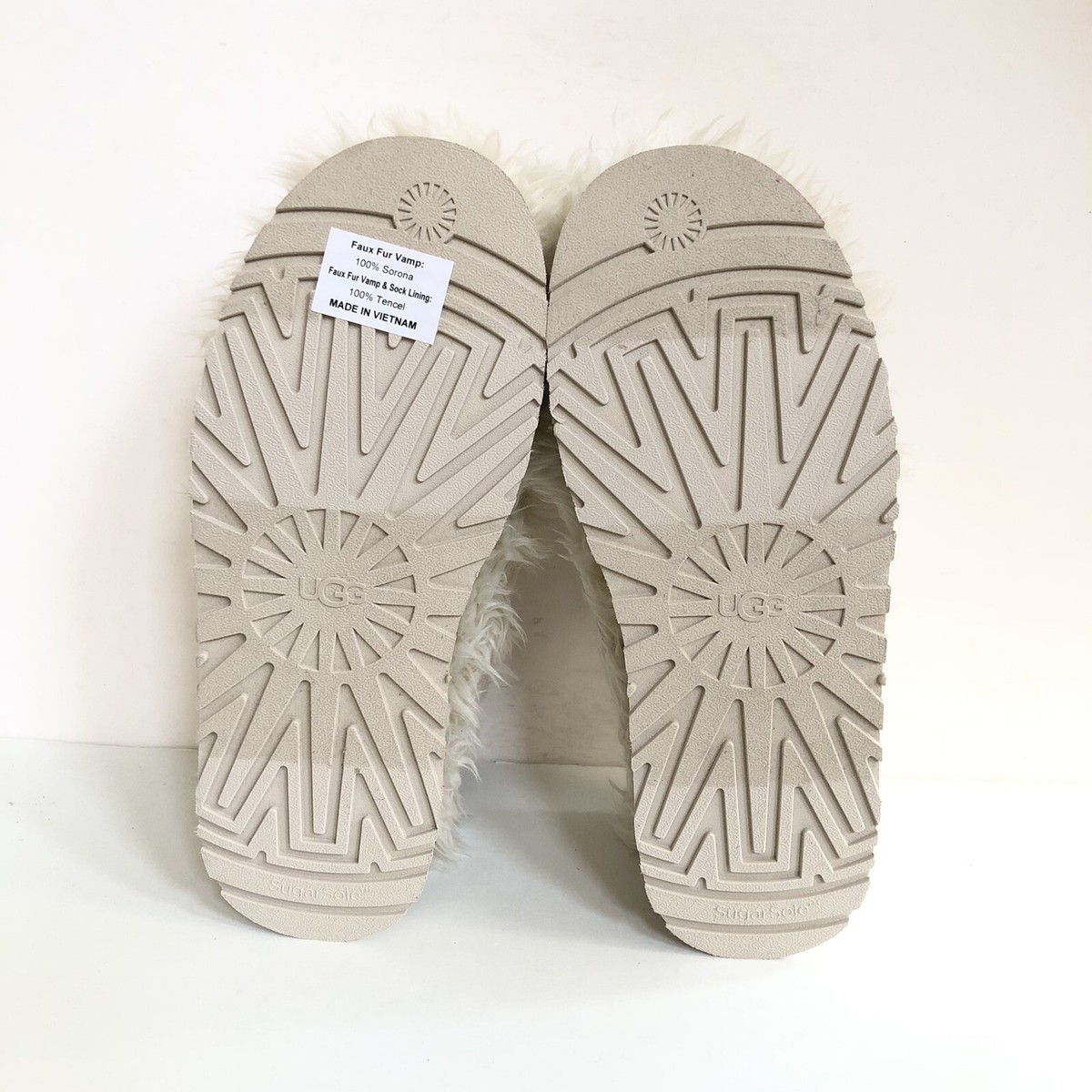 UGG FLUFF MOMMA SUGAR TASMAN WHITE PLATFORM SHOE US 9 / EU 40 / UK UGG FLUFF MOMMA SUGAR TASMAN WHITE PLATFORM SHOE US 9 / EU 40 / UK
