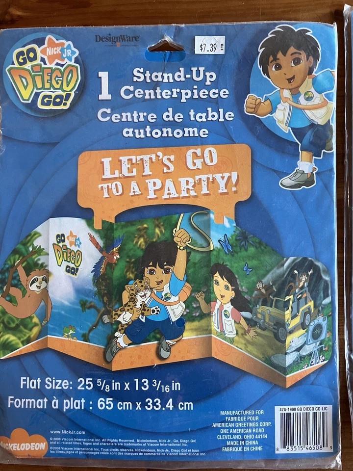 Go Diego Go Nick Jr Diego's Biggest Rescue Party Game & Centerpiece Birthday NIP - Image 3 of 4