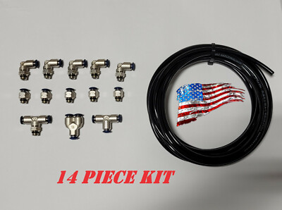 QUICK CONNECT BOOST CONTROL AIR FITTING KIT TURBO SUPERCHARGER SOLENOID 1/8'' NPT