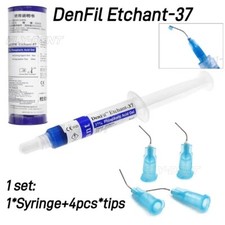 DenFil Etchant Dental 37% Phospharic Acid Etch Etching Gel Agent Syringe w Tips