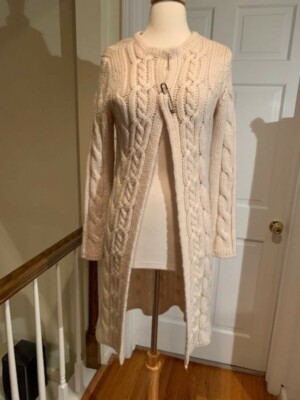 cable knit sweater coat