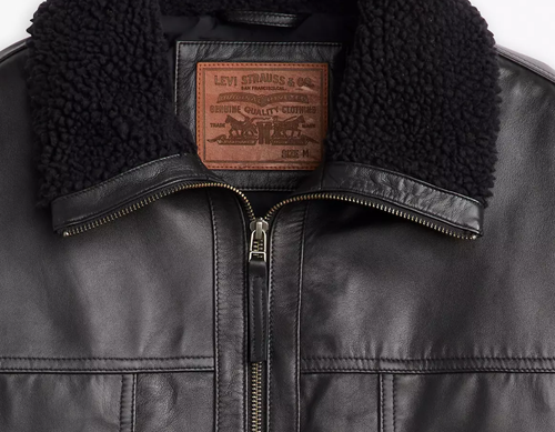 Chaqueta Levi's Para Hombre Cruz Cuero Cuello Sherpa - M - Imagen 3 de 3