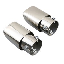 Chrome Universal Rear Tail Silencer Muffler Tips Exhaust Tailpipe For 76 mm 3In