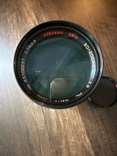 Canon FD Mount Albinar ADG Macro MC Auto Zoom 80-200mm f/3.9 Lens Missing 1 Cap - Picture 2 of 5