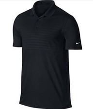 Nike Men  s Victory 2.0 Emboss Golf Polo Shirt Black 802878 021 010 Small New