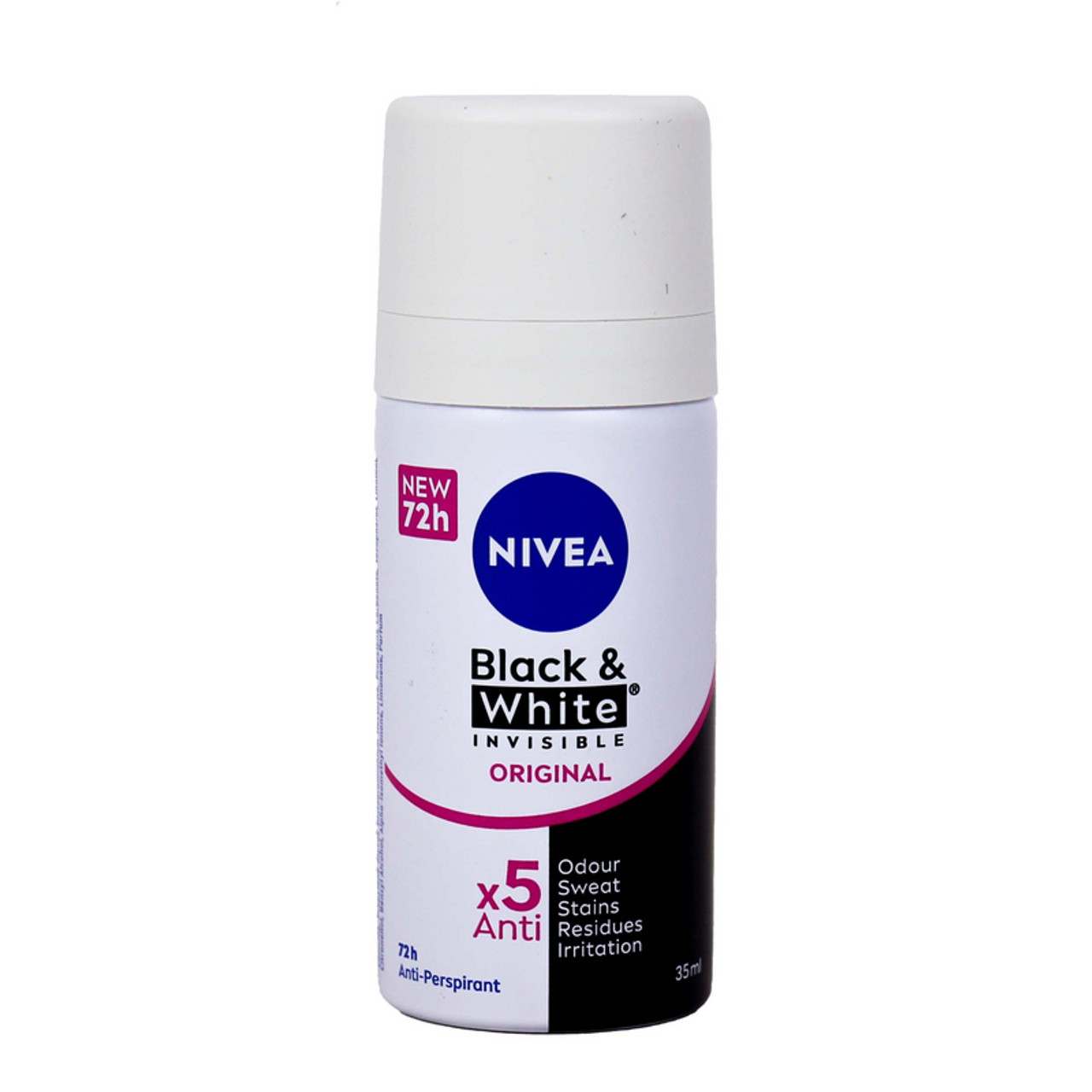 Desodorante Spray NIVEA Formato Viaje Mini Tamaño Black Y Blanco de Mujer 35ml-