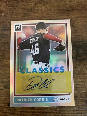 2020 Panini Donruss Classics Patrick Corbin Auto