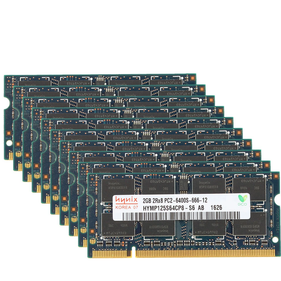 Hynix 16GB 8GB 4GB 2G DDR2 800Mhz PC2-6400S 200Pin Laptop Notebook Memory LOT AU - Image 2 of 4