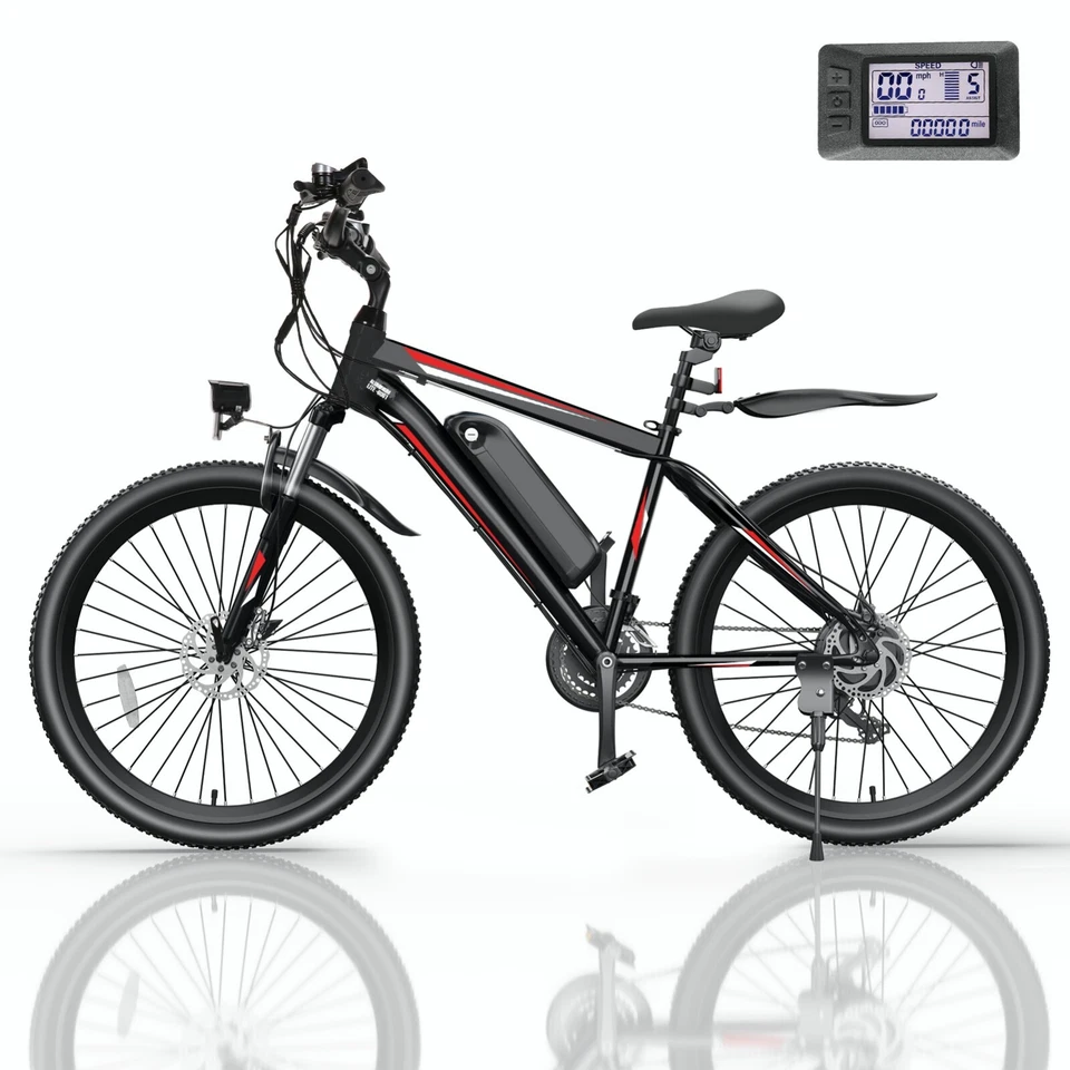 Bicicleta Eléctrica 500W 48V 26 pulgadas Bicicleta Eléctrica 21 Velocidades Bicicleta de Montaña para Hombres/Mujeres 20MPH⚡ Foto 2 de 4