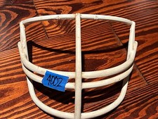 Vtg 1984 Schutt Game Used Worn Football Helmet Facemask face guard NOPO White