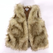 Old Navy Girls FauxFur Sleeveless Vest Soft Fuzzy Size 16 XXL Women s S-M