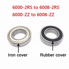 Deep Groove Ball Bearing Rubber Seals or Metal Sealed 6000 6001 6008 2RS / ZZ