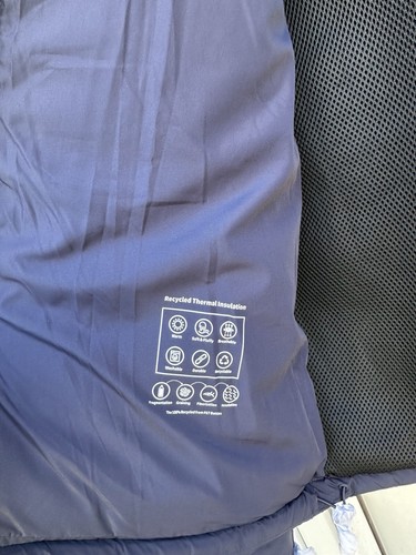 ZARA Man Water Repellent Puffer Jacket 7248/400/401 Navy Interior Hood XXL NWT - Picture 12 of 12