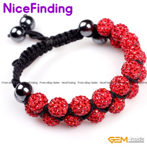 Pulsera de mujer de joyería ajustable ondulada bola de arcilla discoteca cristal checo de 10 mm regalo - Imagen 3 de 37