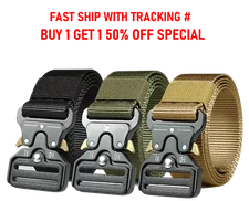 MEN Casual Military Tactical Army Adjustable Quick Release Belts Pants Waistband